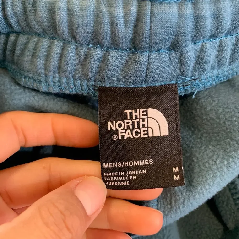 The North Face Joggers Mens M Medium Teal Blue Reaxion Fleece Drawstring Pants